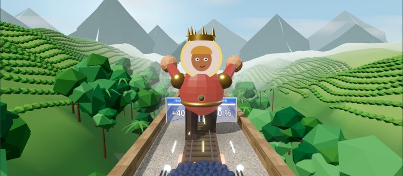 Ella Rush in 3D: Boss mit Krone vor der Truppe auf der Nine Arch Bridge